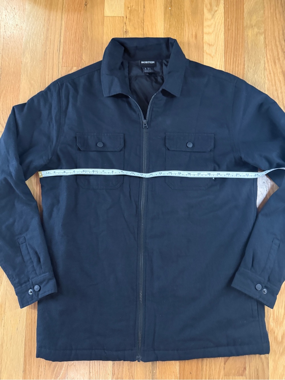 Burton Black Zip-Front Insulated Jacket (L) - Picture 8 of 11